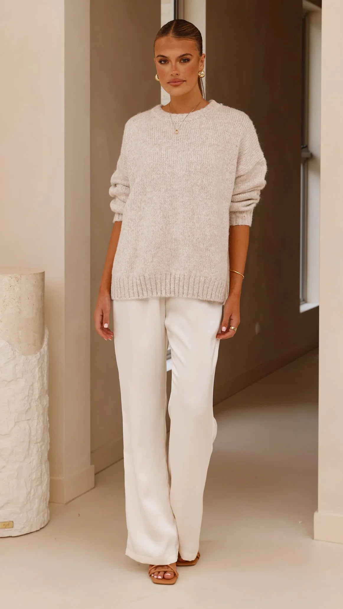 Mila Knit Jumper Oatmeal