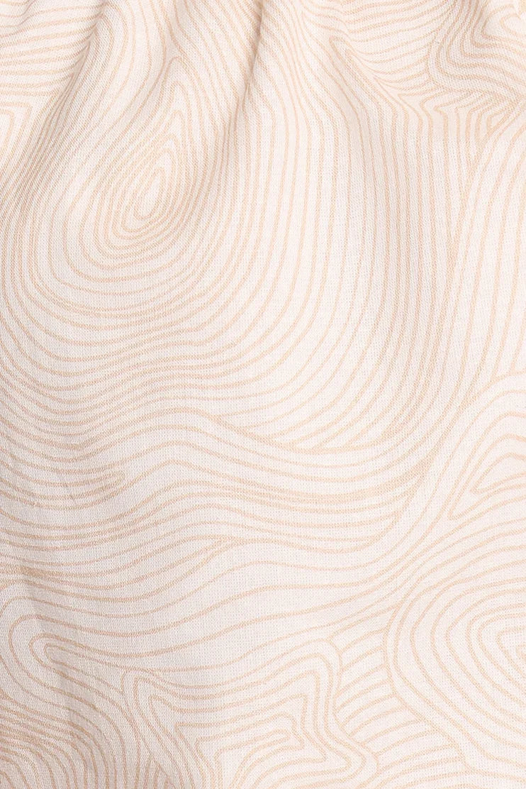 Tuliya High Waist Shorts Tan Swirl