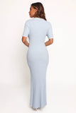 Crawford Short Sleeve Knit Dress Pale Blue
