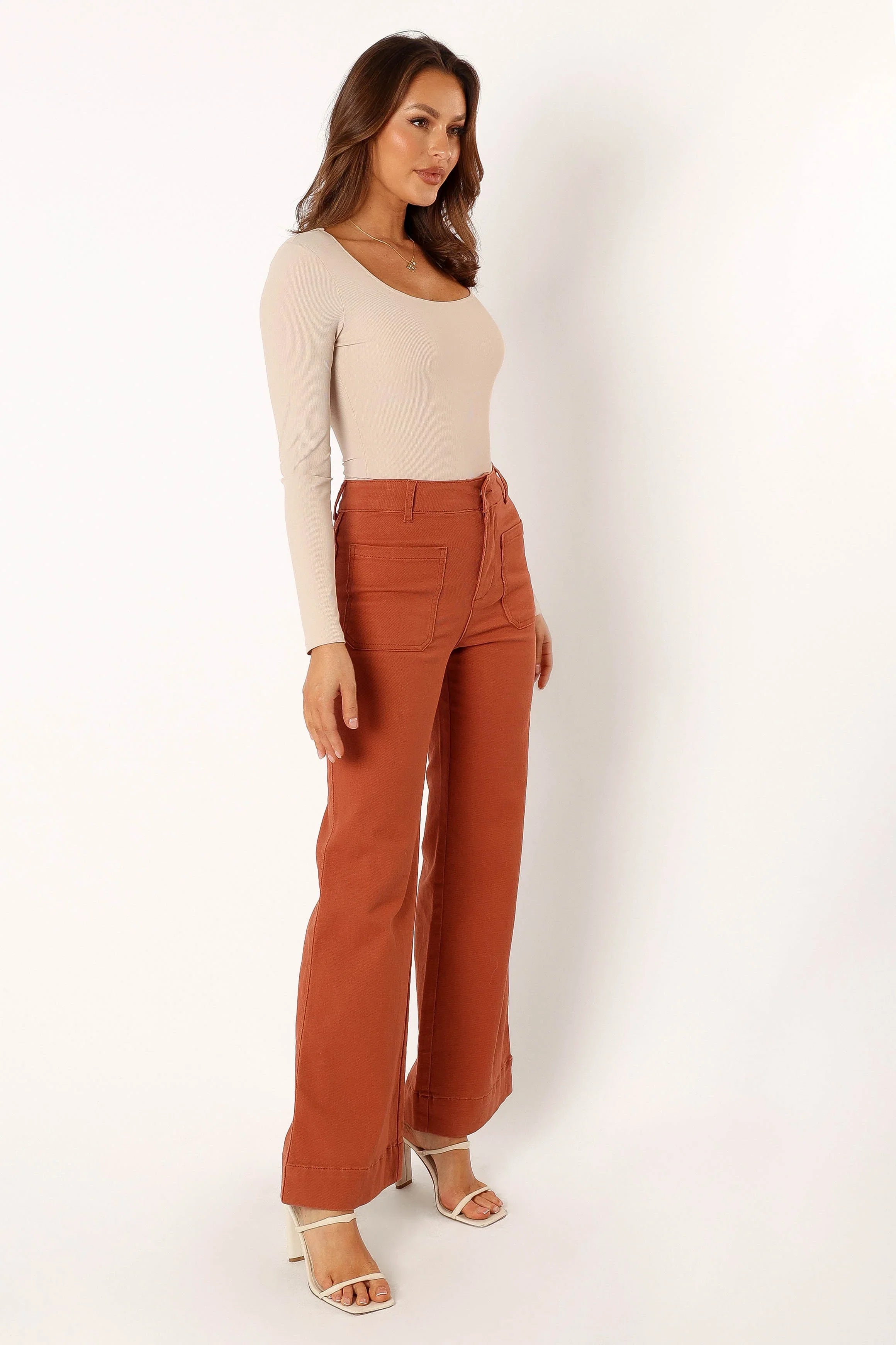 Nico Wide Leg Jean Tan