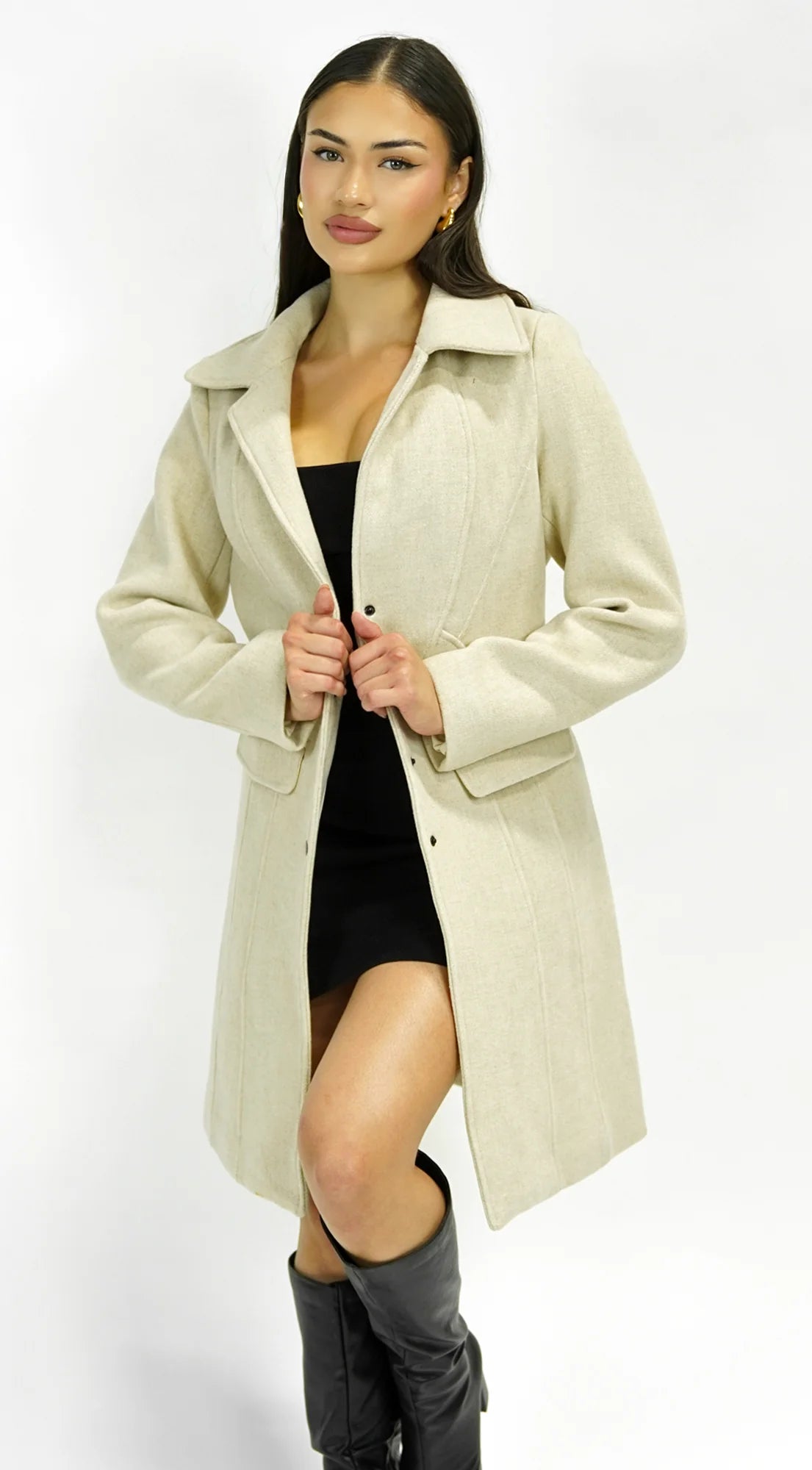 Align Tailored Front Button Peacoat Cream
