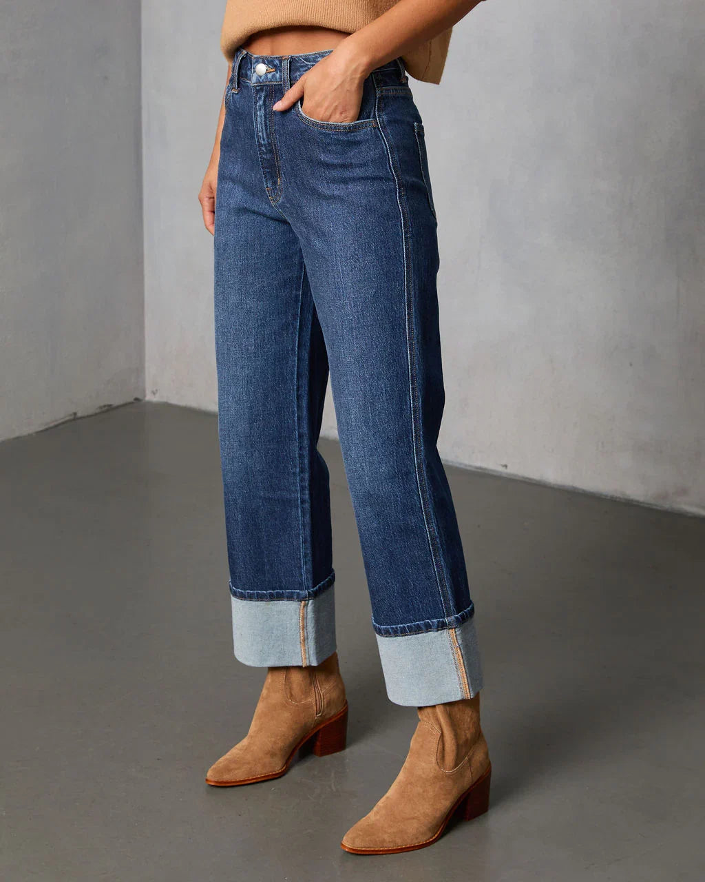 Ashland Stretch High Rise Straight Leg Jeans