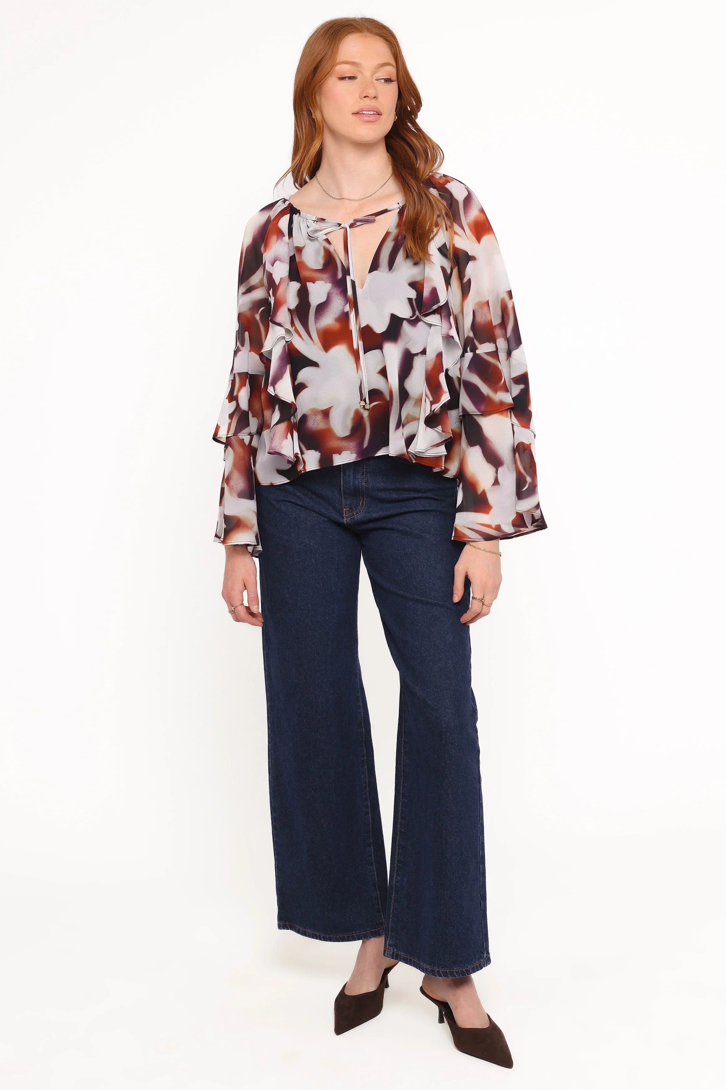 Elinor Top Blurred Floral