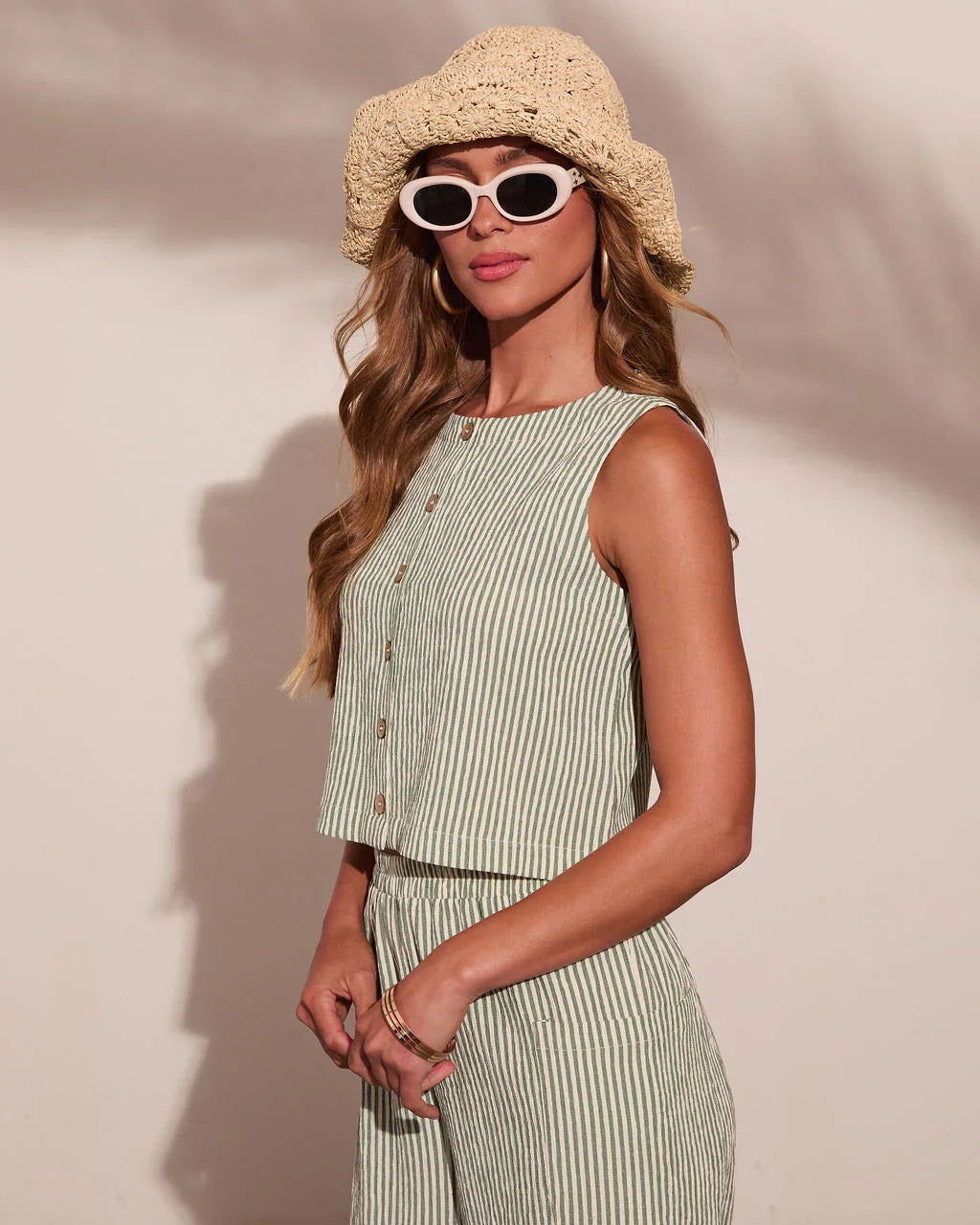 Dockside Days Striped Sleeveless Top