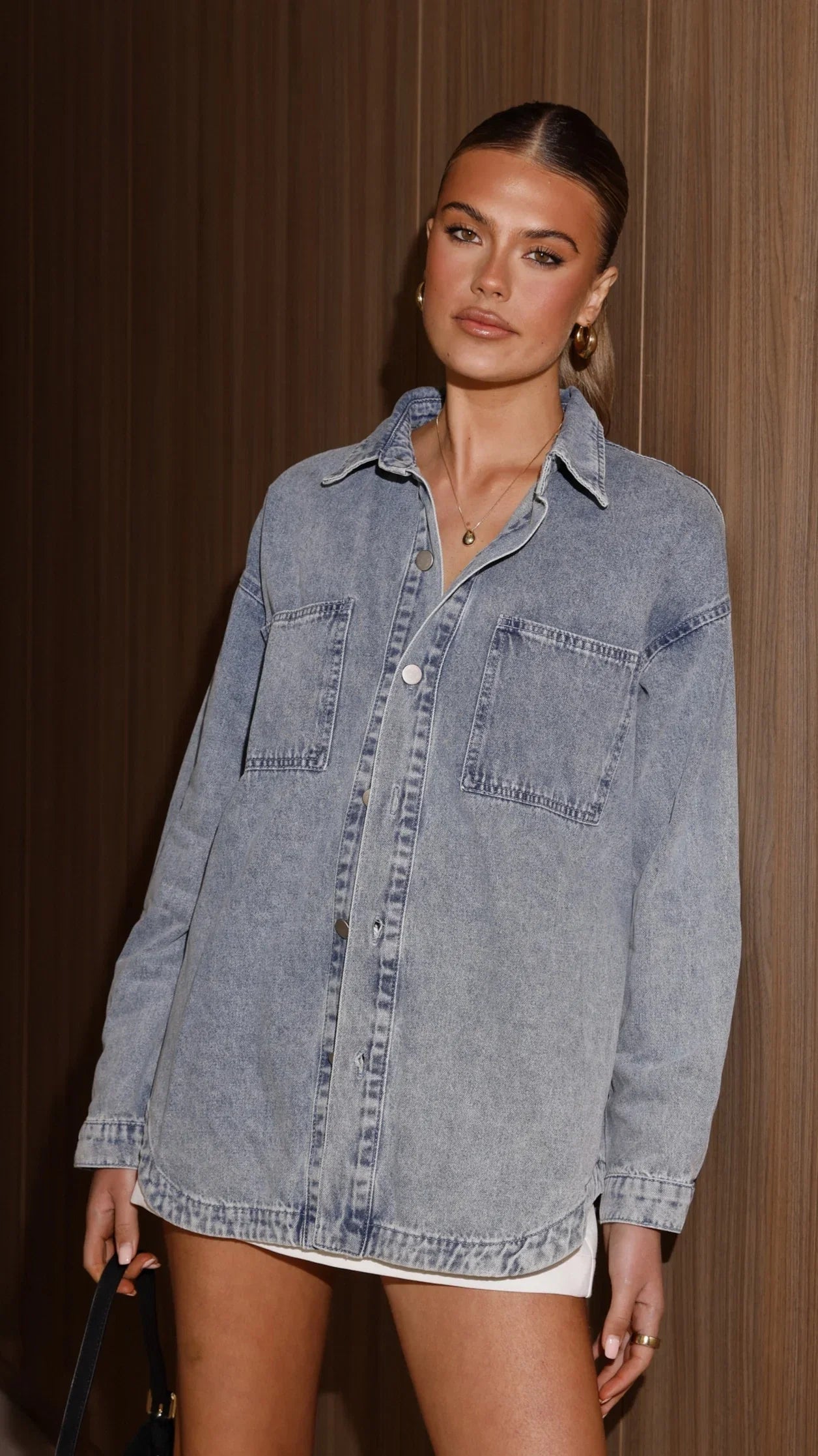 Valdez Oversized Denim Jacket Blue