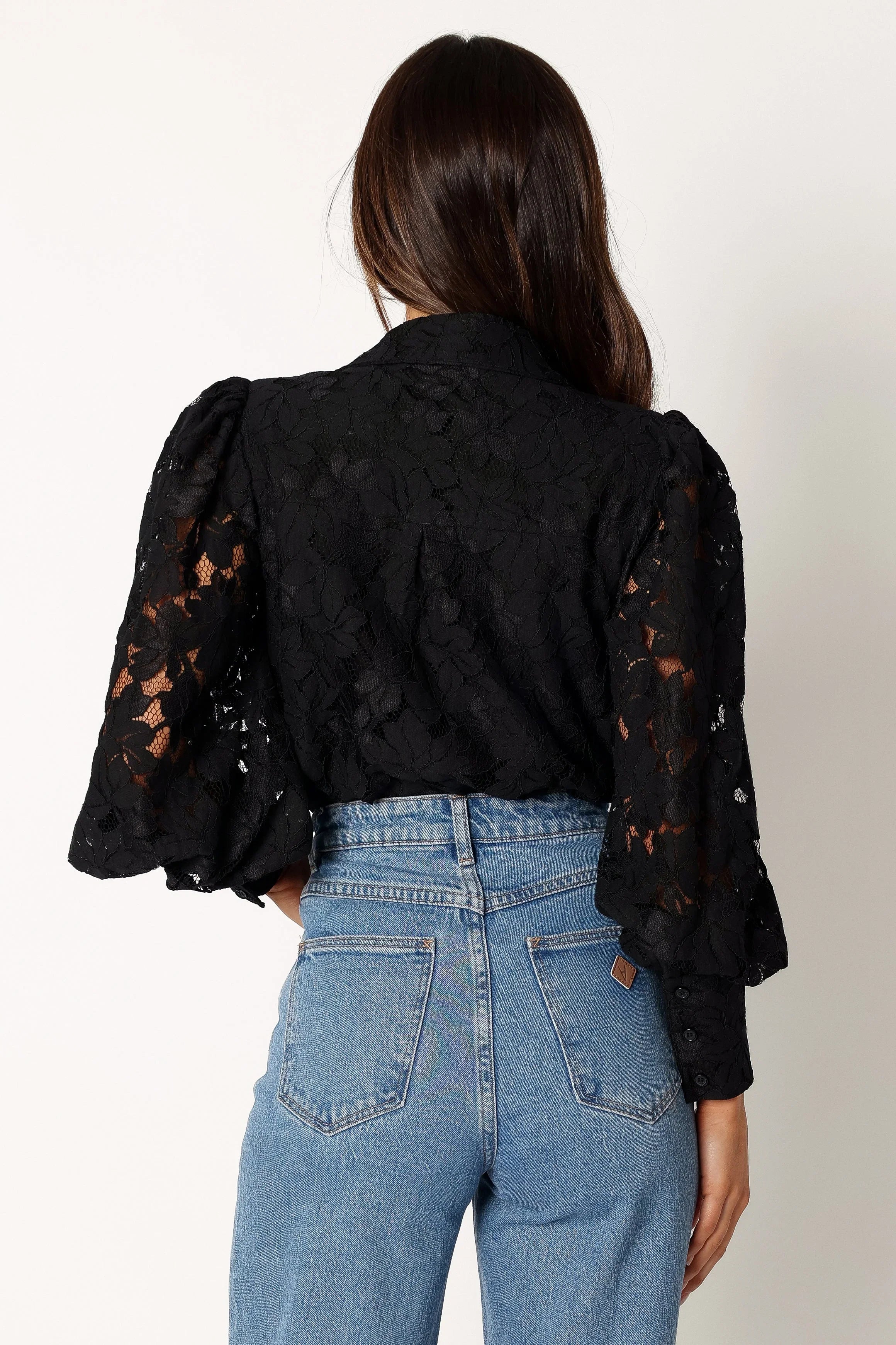 Tadeo Lace Shirt Black