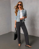 Abegail Printed Denim Jacket