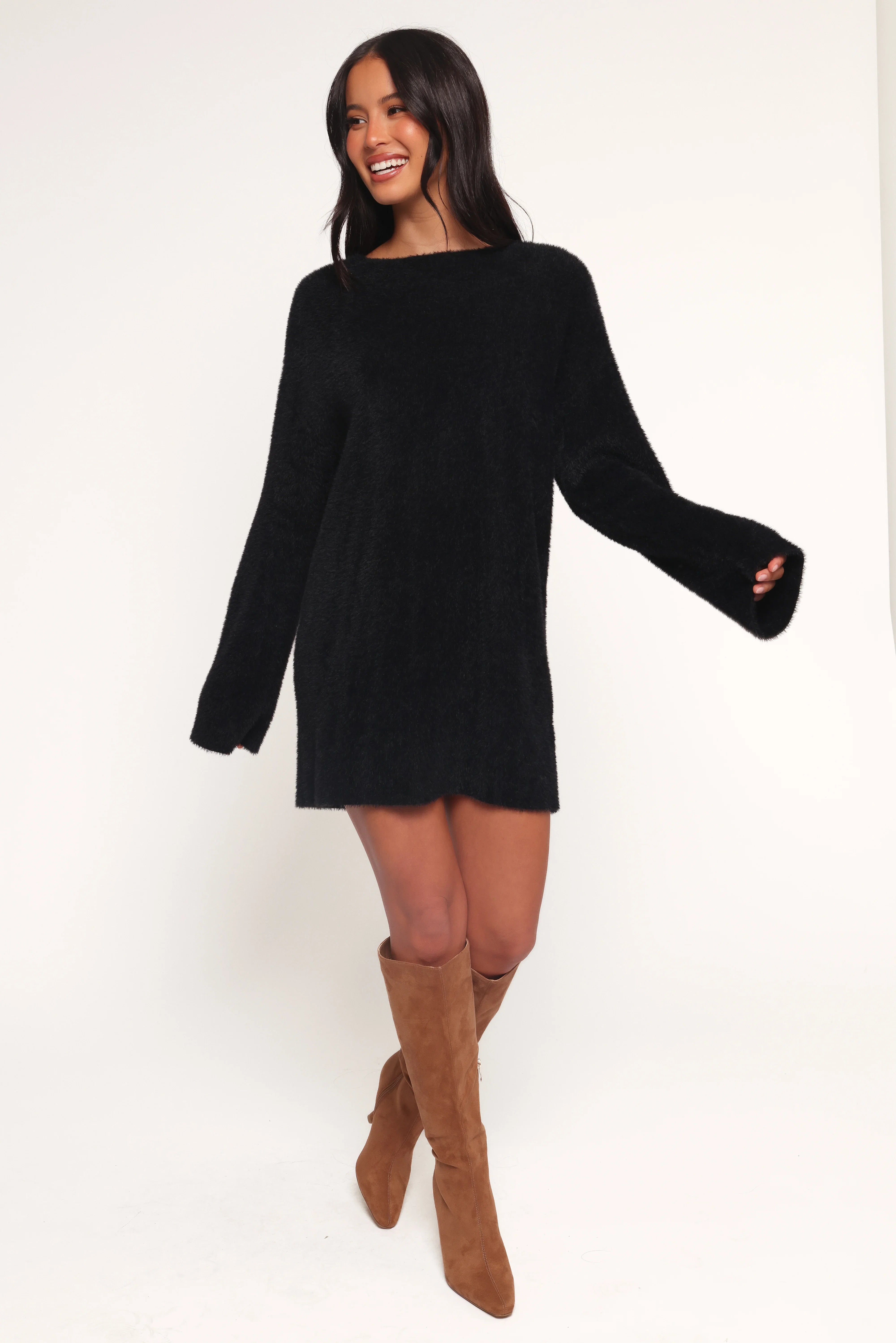 Mitchell Knit Mini Dress Black