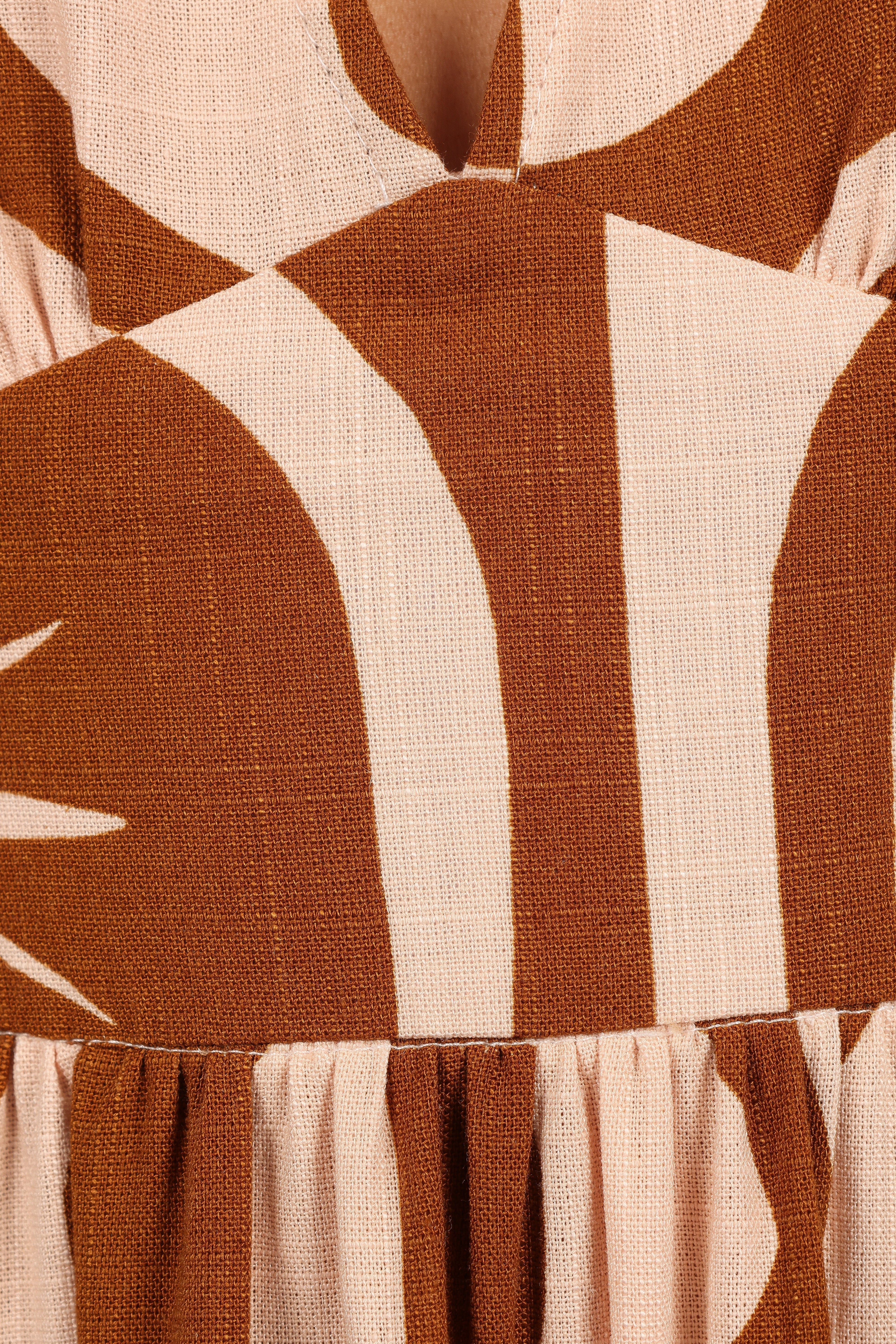 Zora Maxi Dress Tan Print