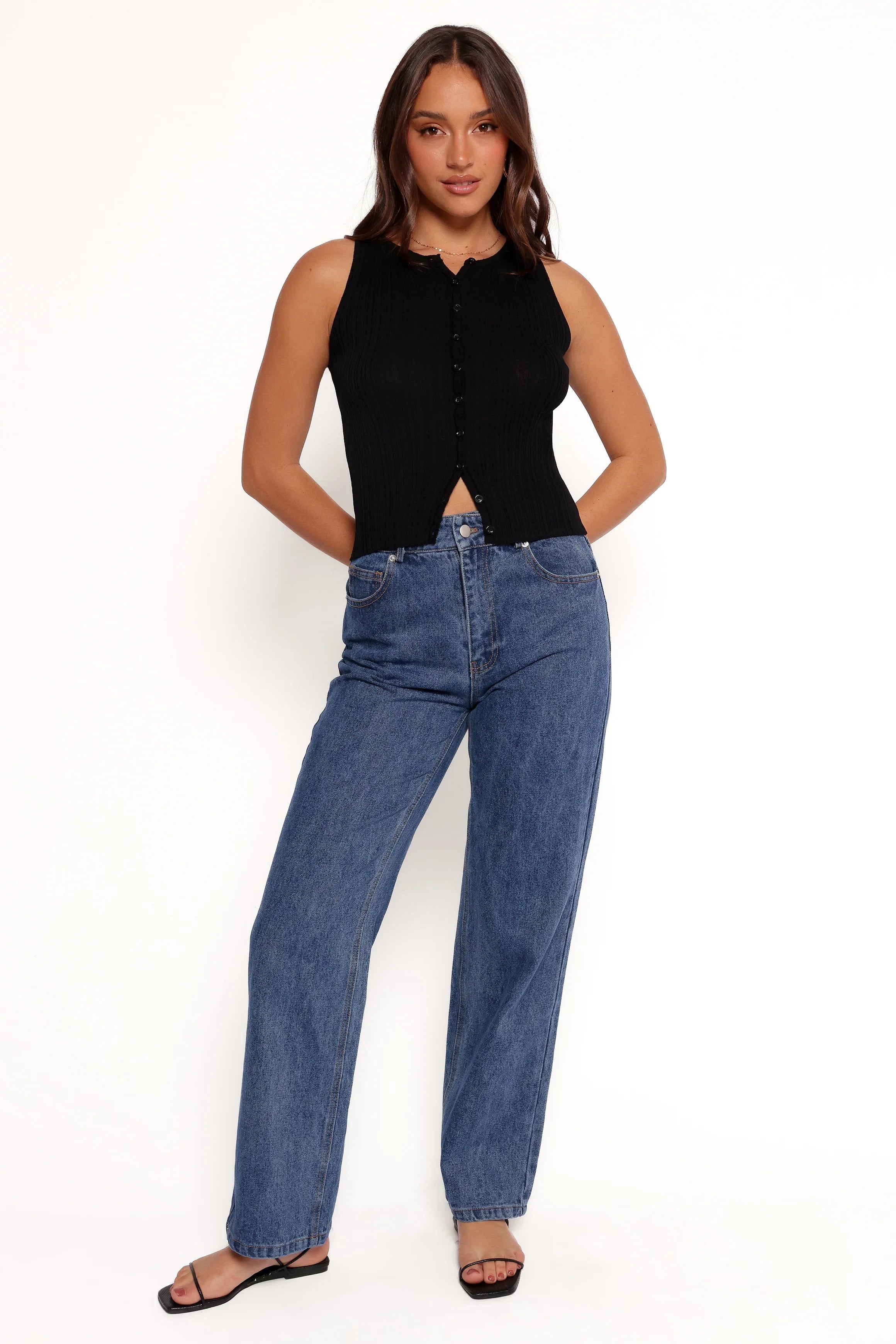 Fairfax Knit Top Black