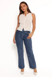 Fairfax Knit Top White