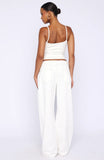 Day At A Time Low Rise Wide Leg Jeans Off White