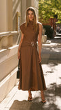 Delphine Maxi Skirt Chocolate