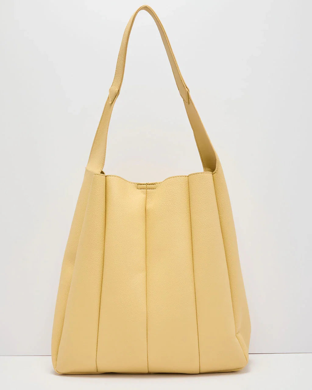 Savangie Pleated Leather Tote Bag
