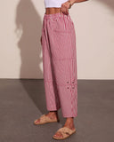 Nautical Honey Striped Barrel Leg Pants
