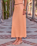 Celyn Smocked Drawstring Waist Maxi Skirt