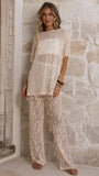 Zabby Sequin Pants Beige