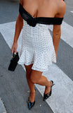 Bliss Mode Mini Dress Cream Black Polka Dot
