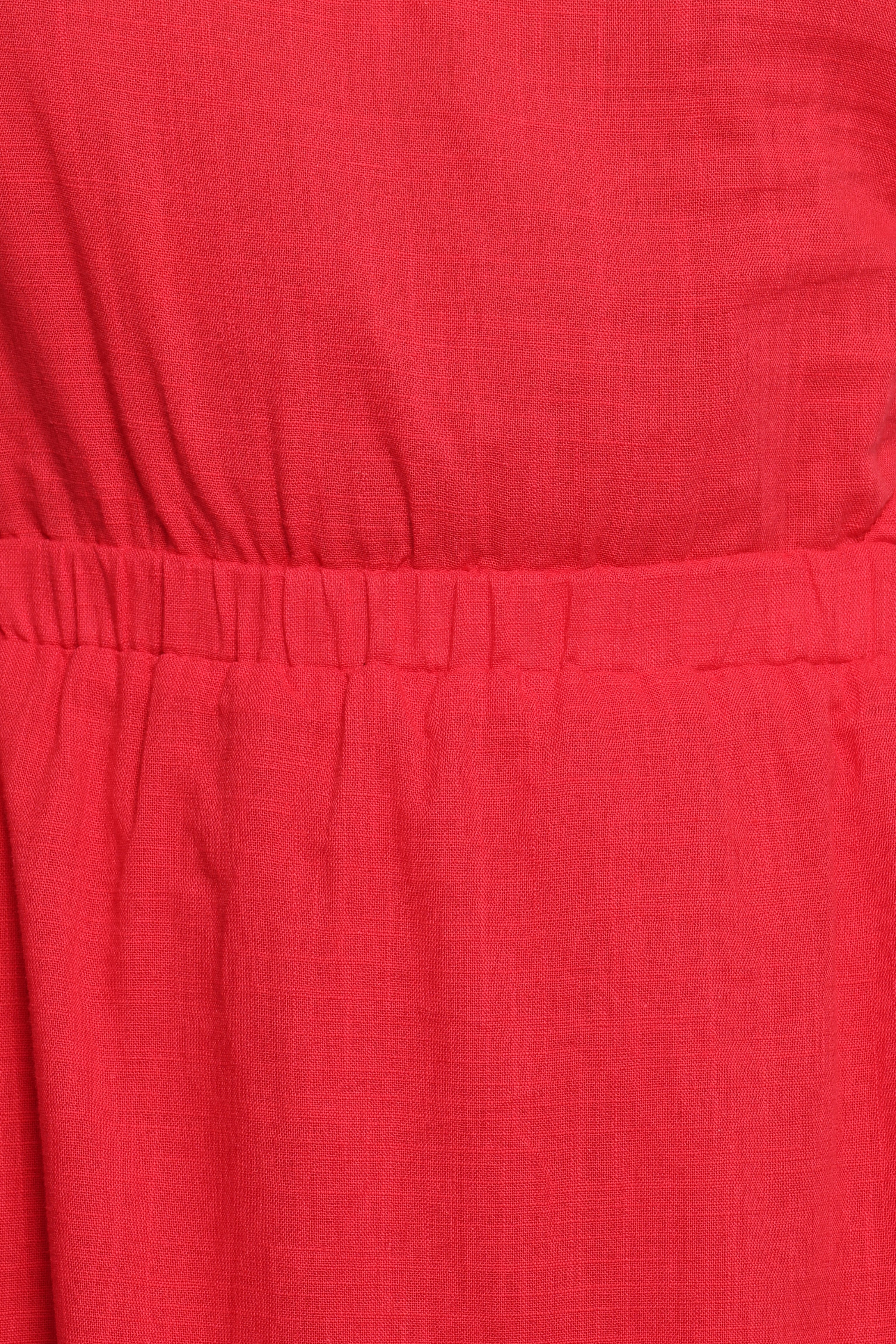 Teresa One Shoulder Midi Dress Red