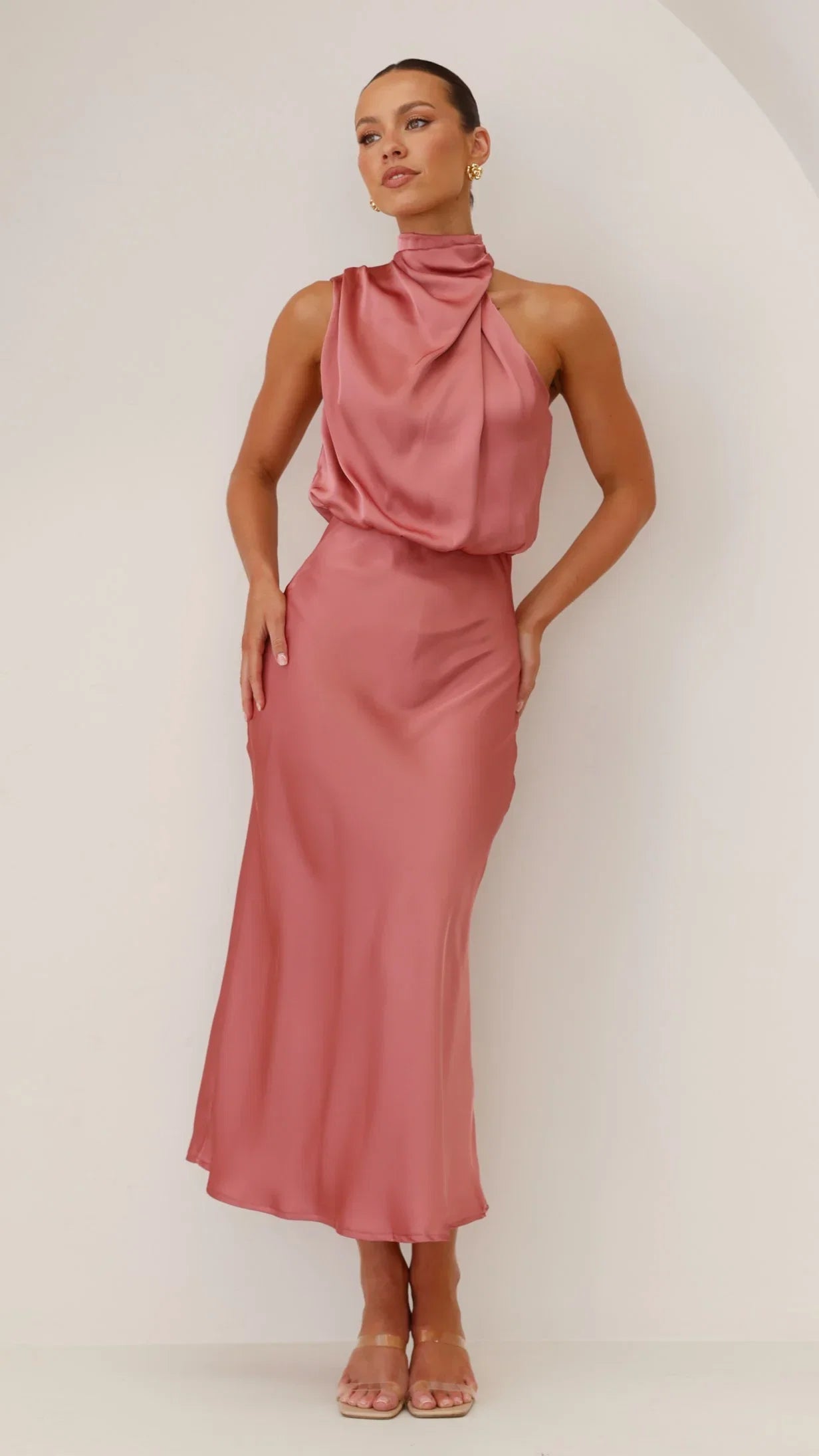 Esther Maxi Dress Baked Rose