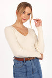 Kirsten Knit Top Cream