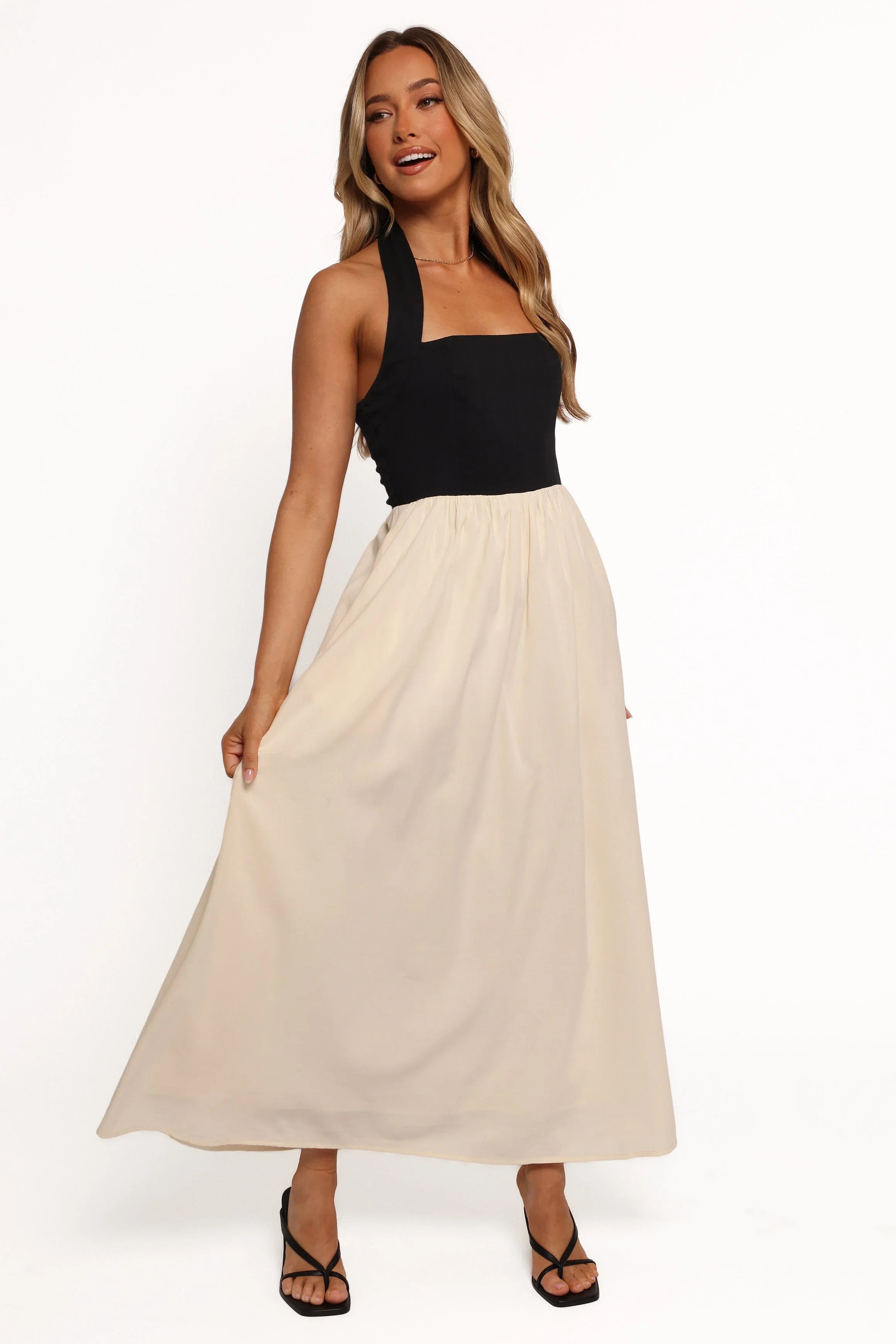 Jayden Maxi Dress Black Cream