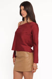 Brisa Off Shoulder Top Cherry