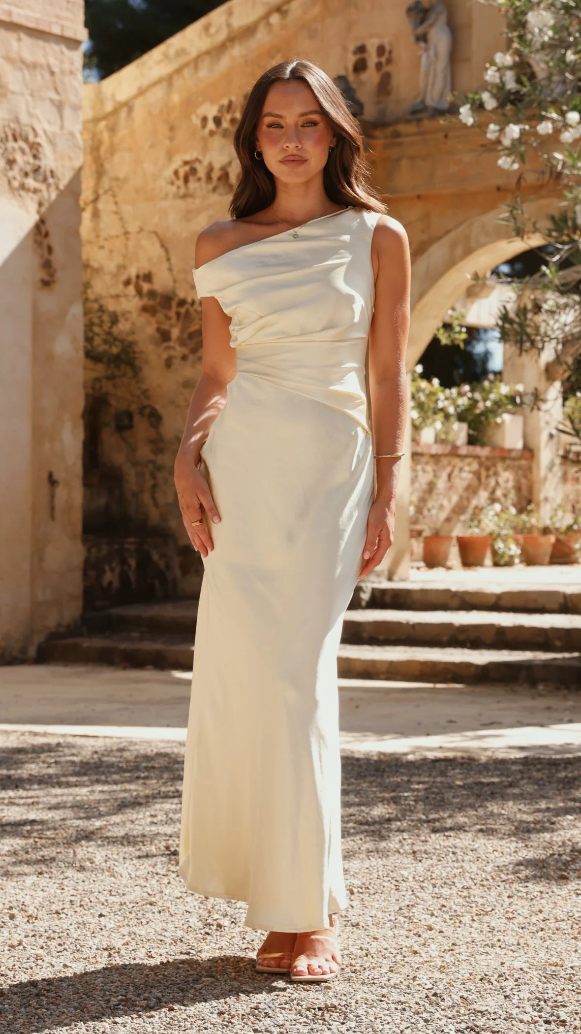 Auria Off Shoulder Maxi Dress Yellow