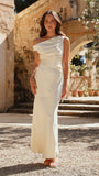 Auria Off Shoulder Maxi Dress Yellow