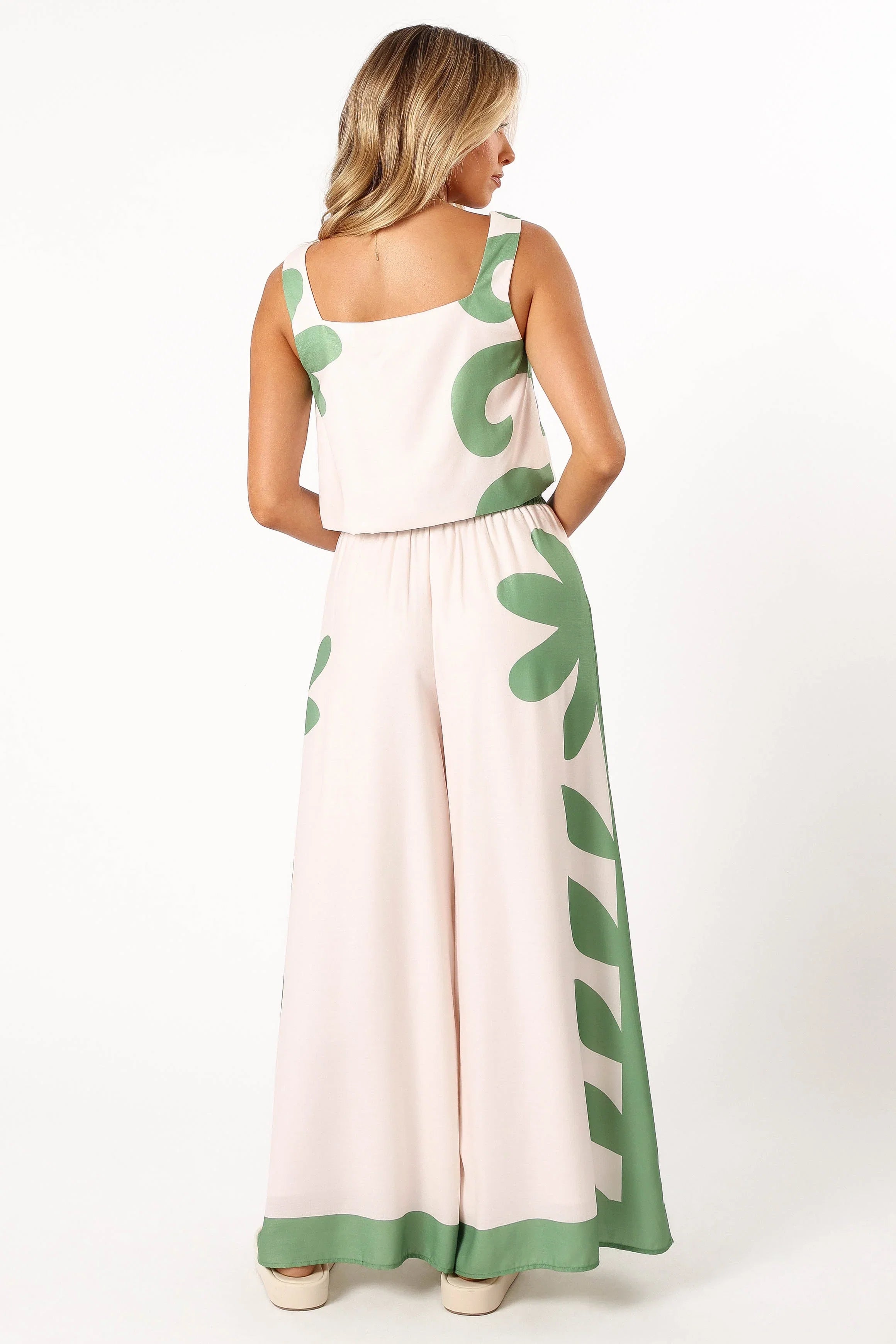 Timothy Pant Set Beige Green