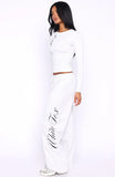 Luxurious Girl Track Pants Grey Marle
