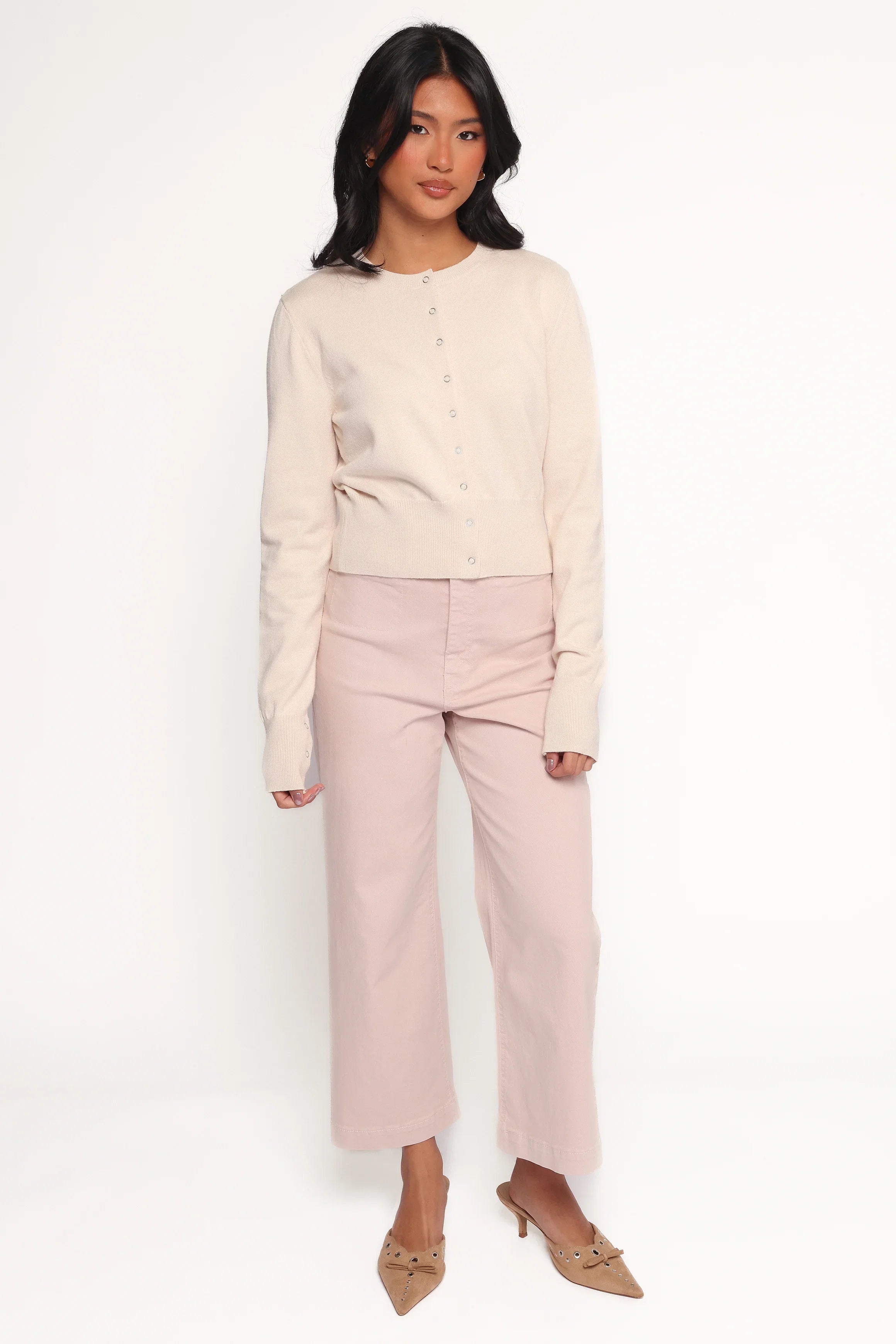 Elita Fitted Cardigan Cream