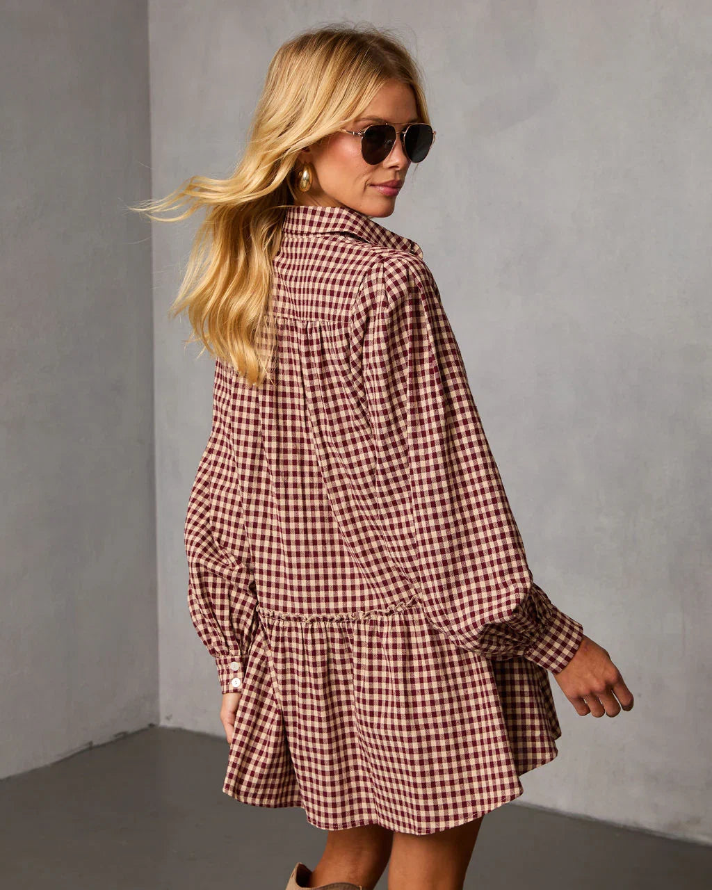 Tawnya Gingham Mini Dress