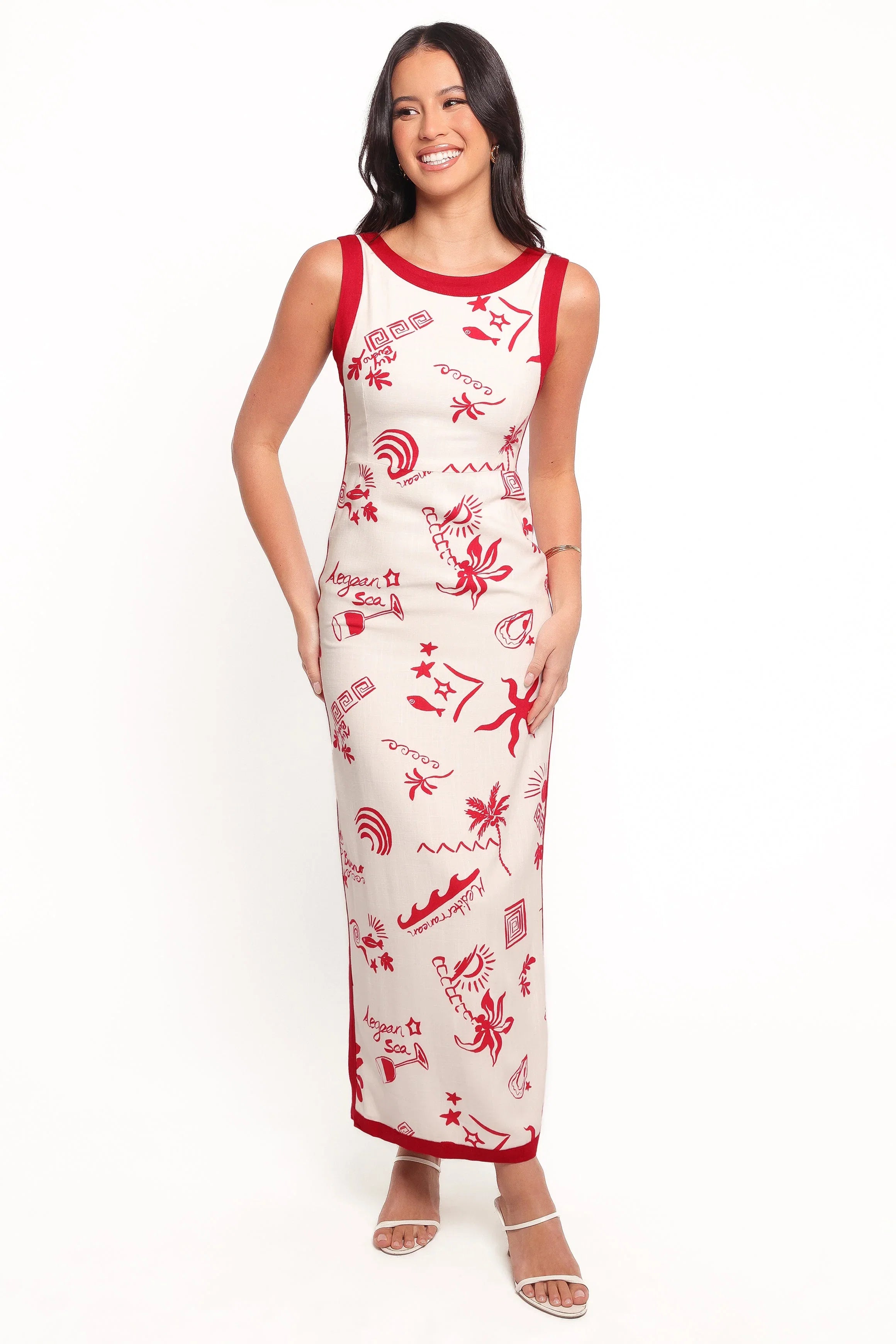 Fiori Maxi Dress Red