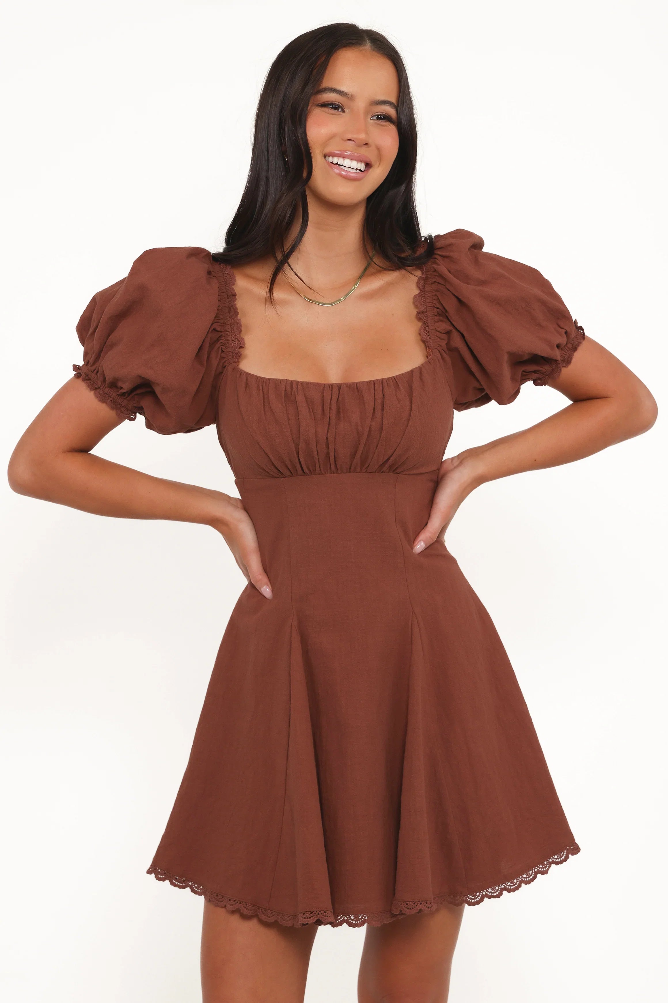 Anora Mini Dress Cognac