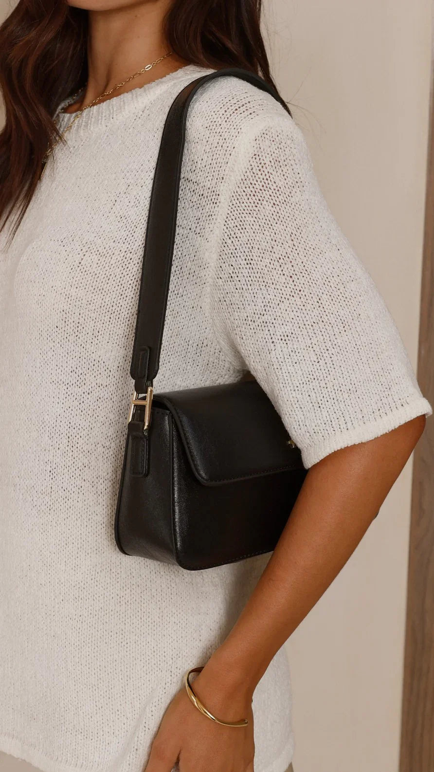 Jocelyn Shoulder Bag Black PU