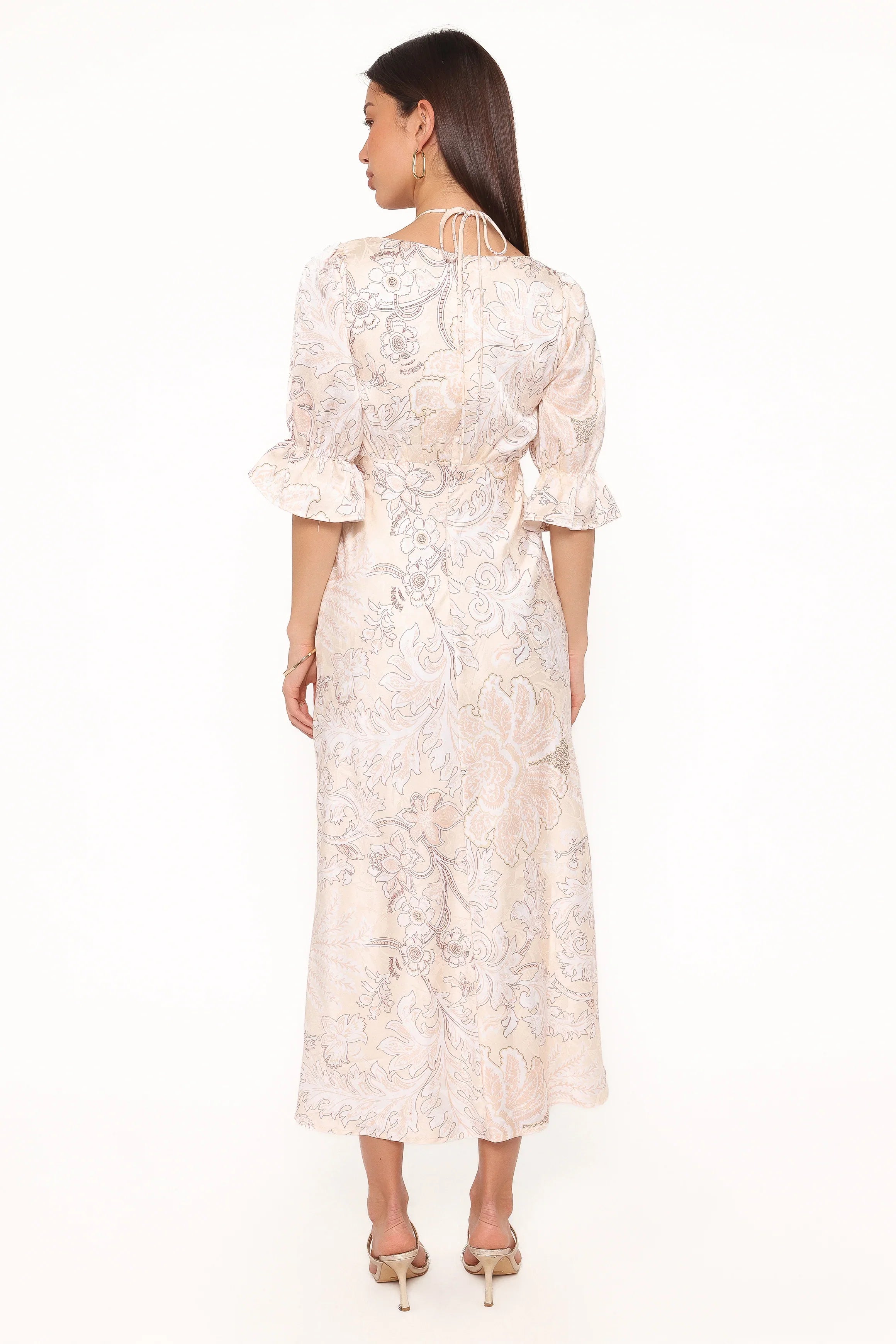 Pauline Long Sleeve Maxi Dress Pastel Paisley