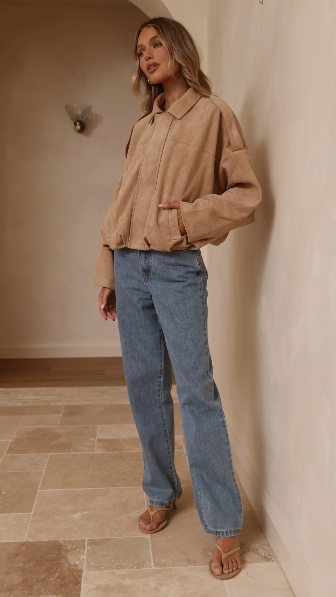 Leela Bomber Jacket Camel