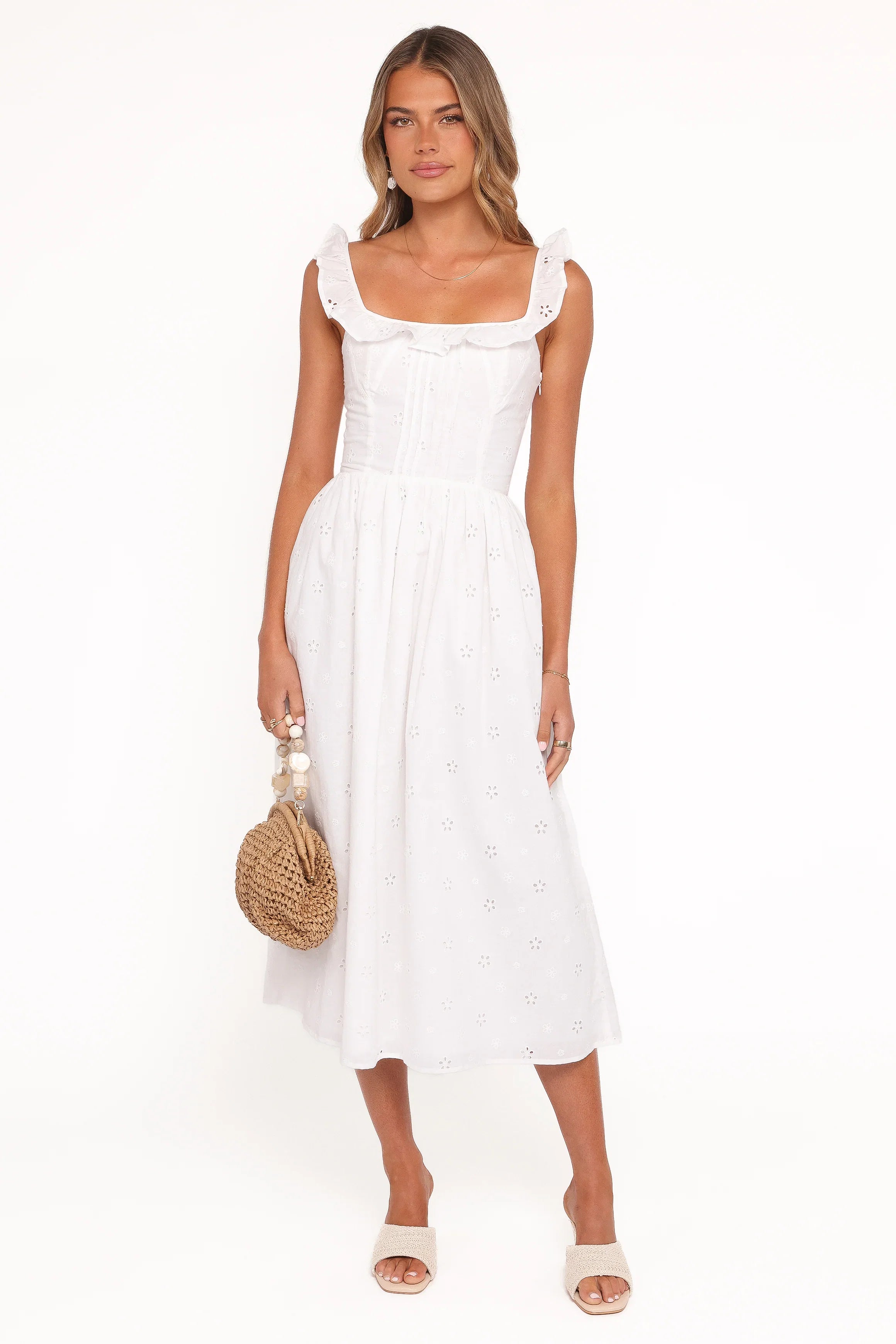 Ruella Midi Dress White