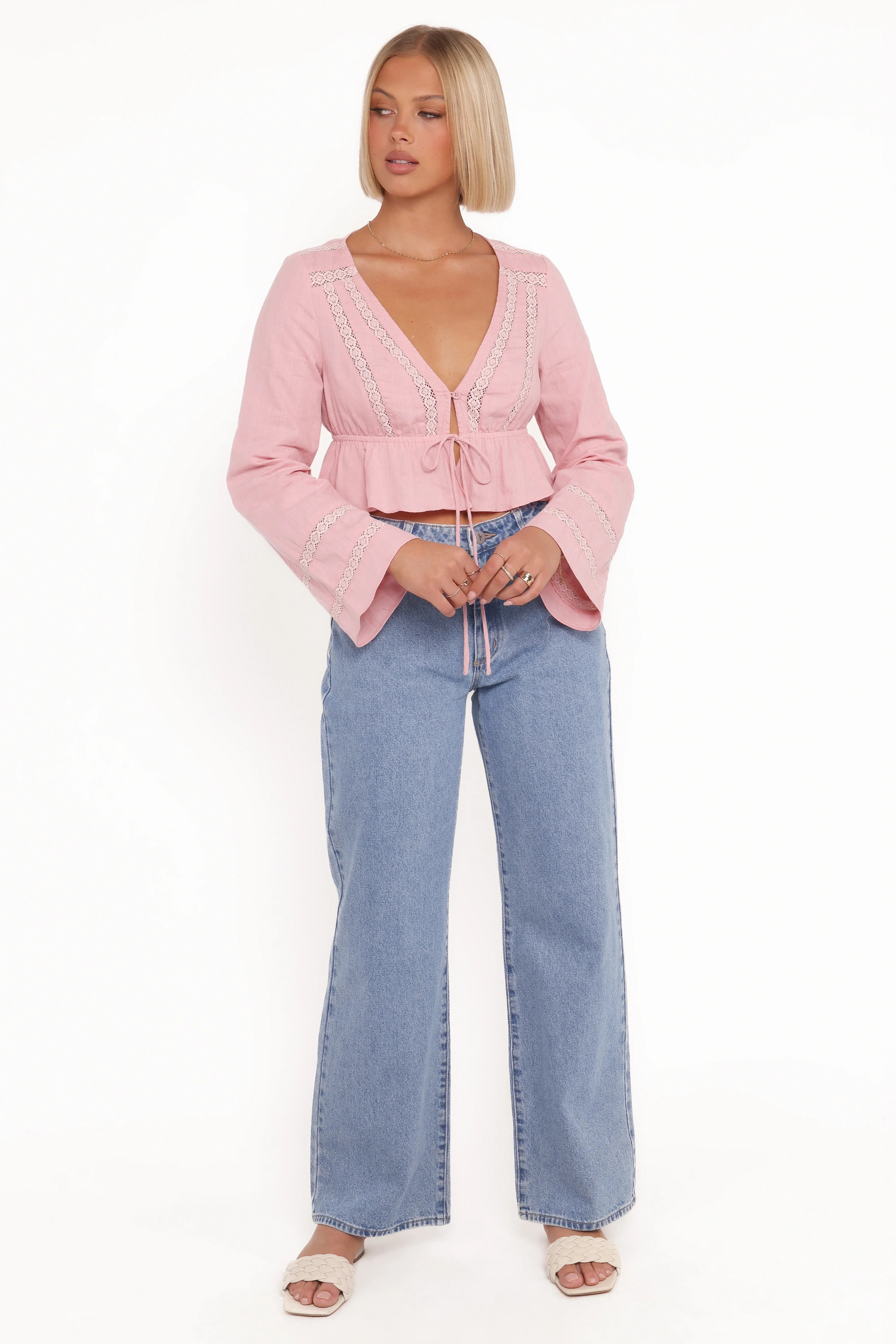 Reed Long Sleeve Top Pink