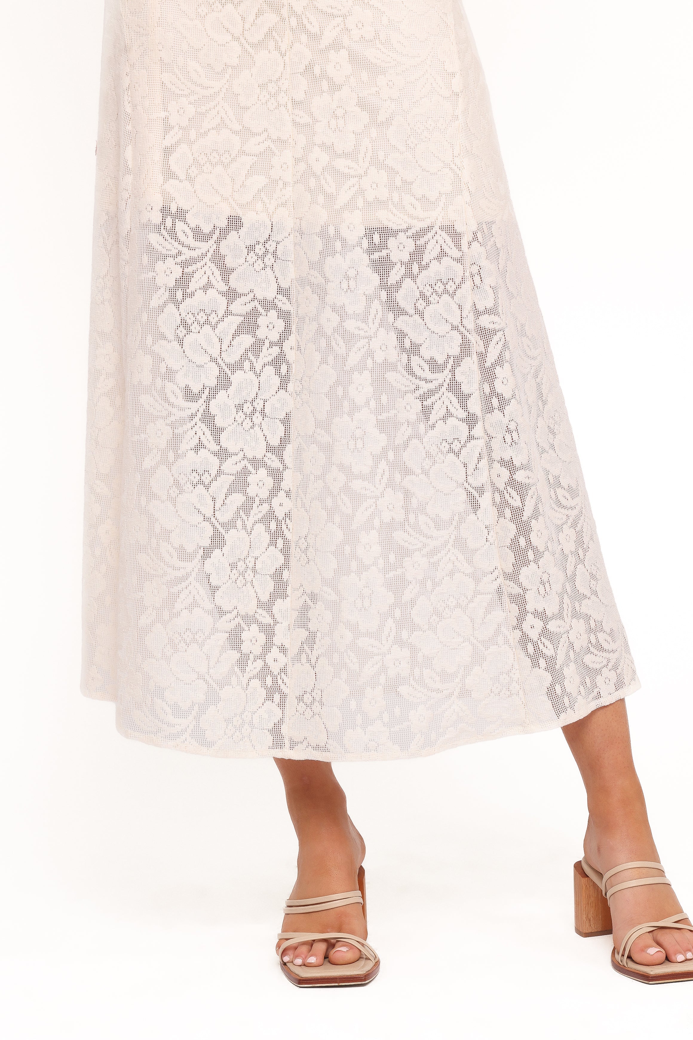 Danni Lace Midi Dress Ecru