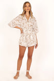 Kellie Romper White Beige