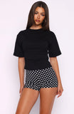 Destination Unknown Cinched Waist Boxy Tee Black