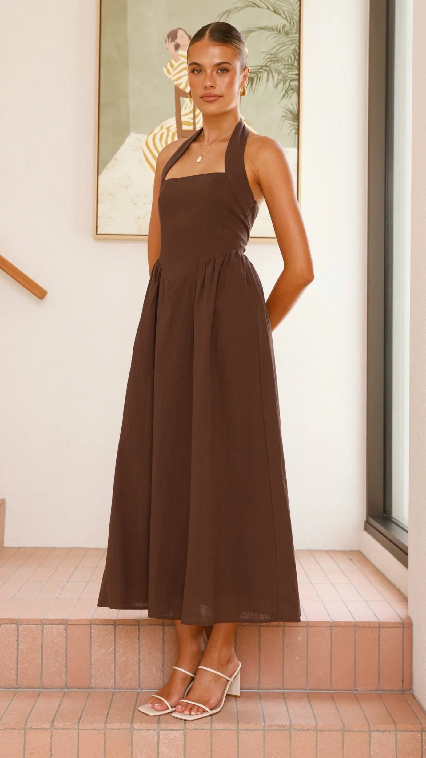 Caden Maxi Dress Chocolate