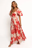 Ellery Midi Dress Red Floral