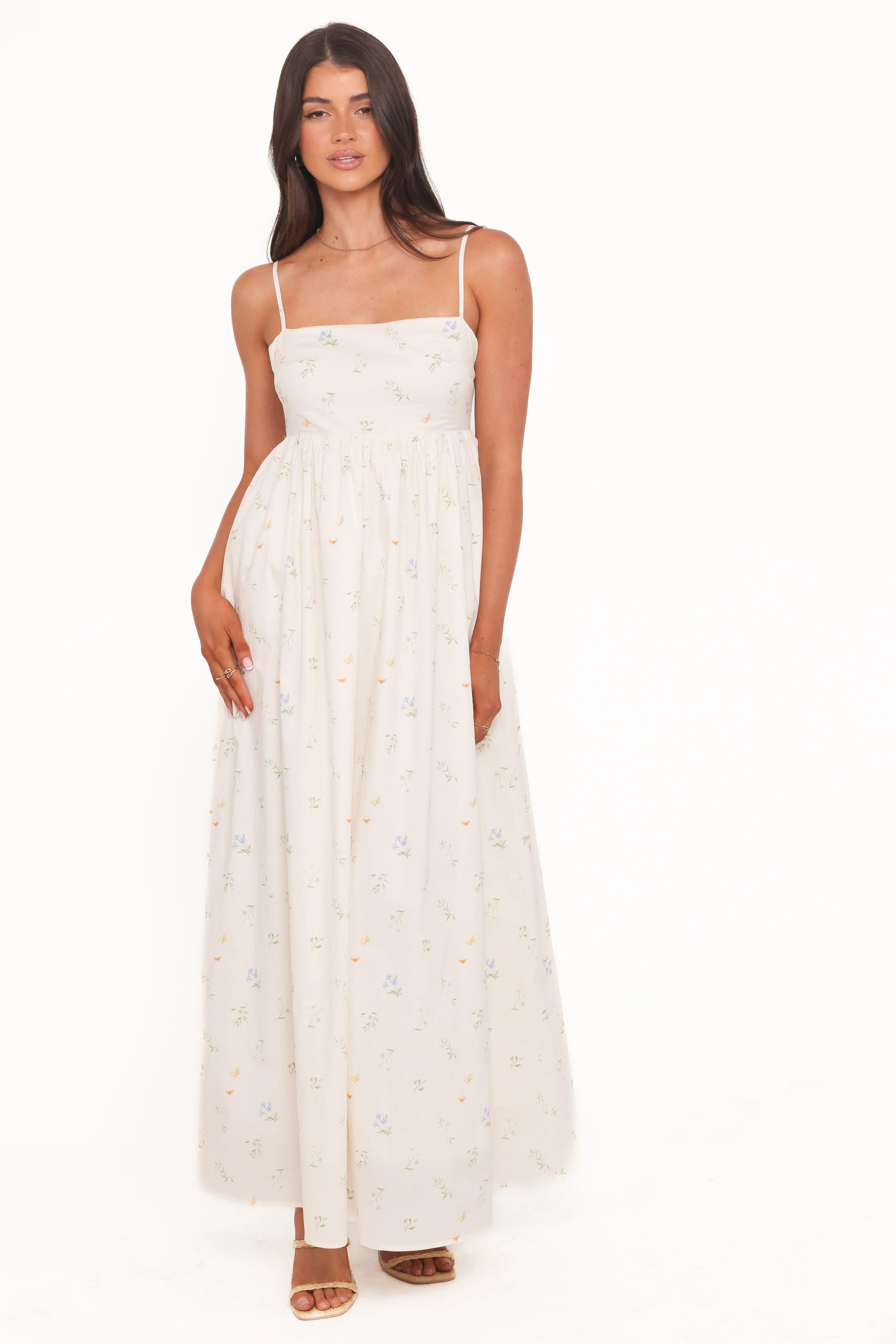 Odessa Maxi Dress White Floral