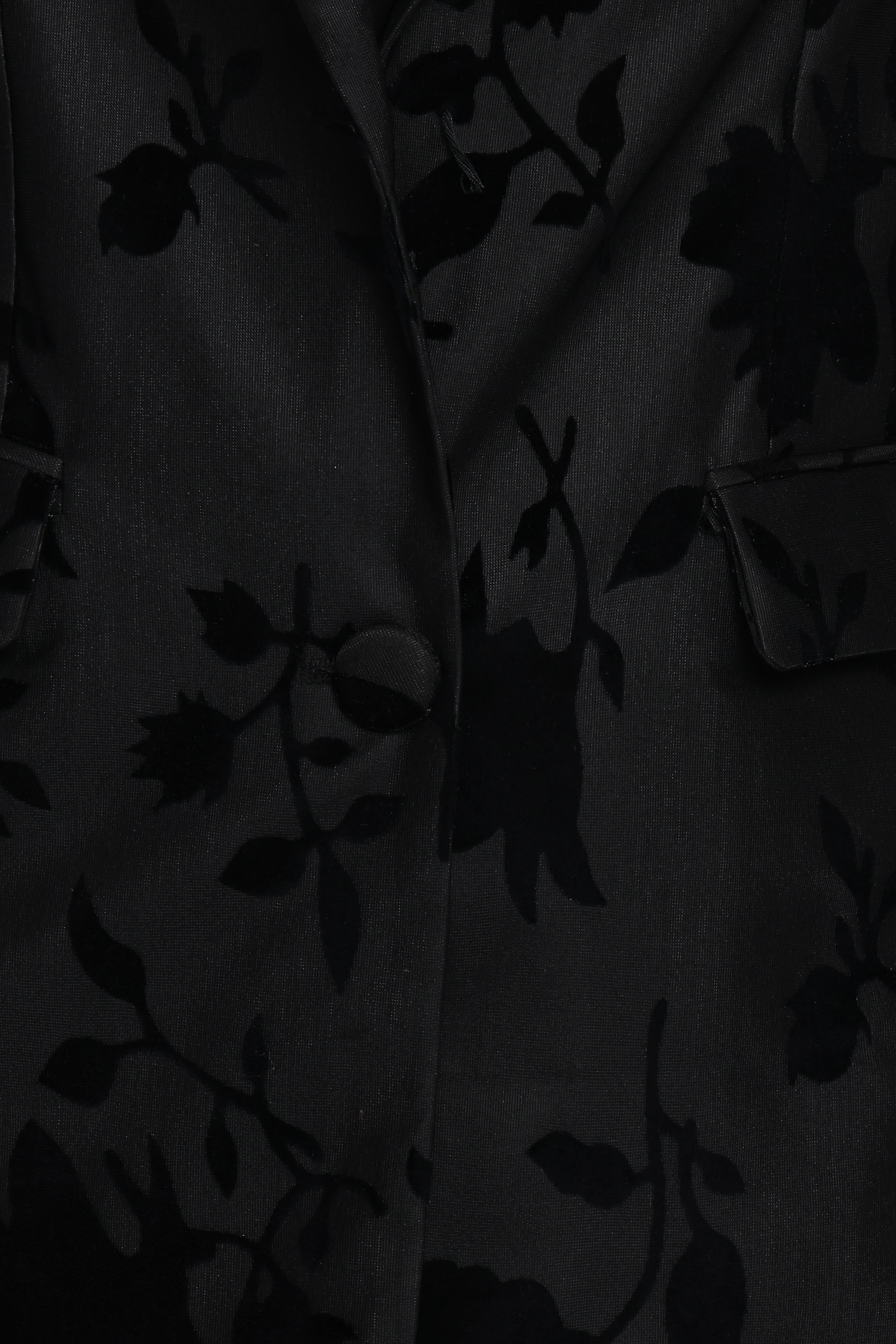 Ollie Burnout Blazer Black Velvet