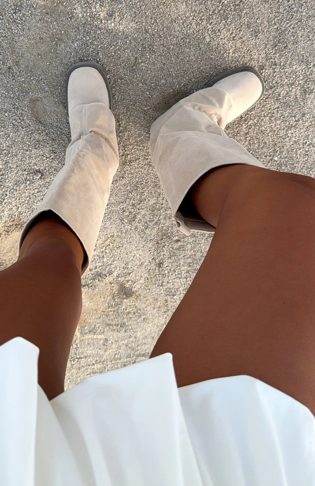 Tinashe Knee High Boots Sand