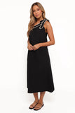 Brynlee One Shoulder Midi Dress Black Cream