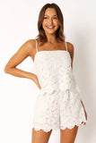 Violet Short Set White